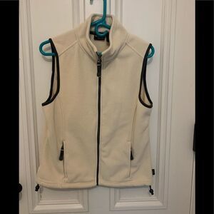 Guide Series Cream and Gray fleece vest medium